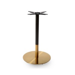 Mesa VERSALLES NEW, dorada y negra, base de 72 cms y tapa de 80 cms. Color a elegir.