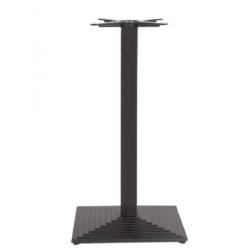 Mesa alta TIBER, negra, base de 110 cms y tapa de 110 x 70 cms. Color a elegir.