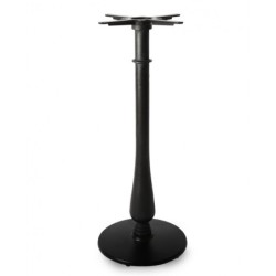 Mesa alta TÁMESIS, negra, base de 108 cms y tapa de 60x60 cms. Color a elegir.