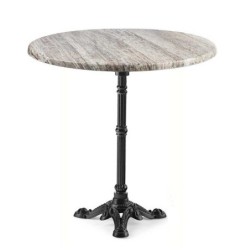 Mesa BRISTOL, fundición, 3 pies, negra, tapa 70 cms. Color a elegir.
