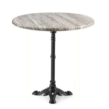 Mesa BRISTOL, fundición, 3 pies, negra, tapa 70 cms. Color a elegir.