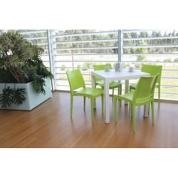 Mesa DITA, polipropileno blanco, 80 x 80 cms 2