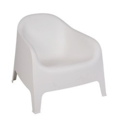 Sillón SUNNY BIG, apilable,  polipropileno blanco