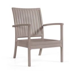 Sillón CHOPIN LOW, apilable,  polipropileno blanco 2