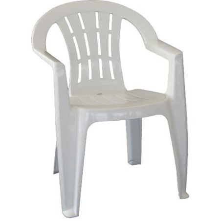 Sillón CANARIAS, monoblock, apilable, blanco