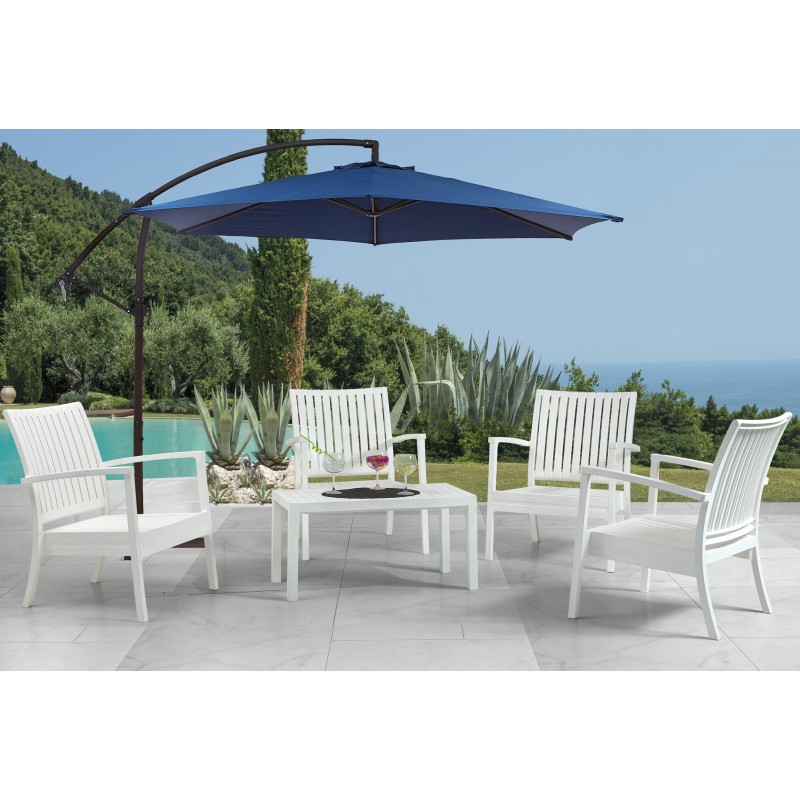 Sillón CHOPIN LOW, apilable,  polipropileno blanco