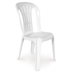 Silla CANARIAS, monoblock, apilable, blanco