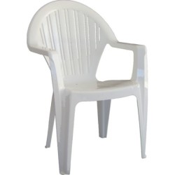 Sillón VITO, monoblock, apilable, blanco 2