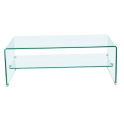 Mesa CHALLENGER, baja, cristal curvado, 110x55 cms 2