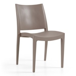 Silla BEYBE, apilable,  polipropileno tórtora