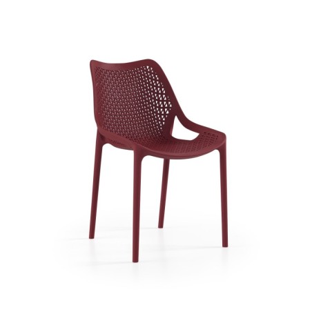 Silla BILL, apilable,  polipropileno blanco*
