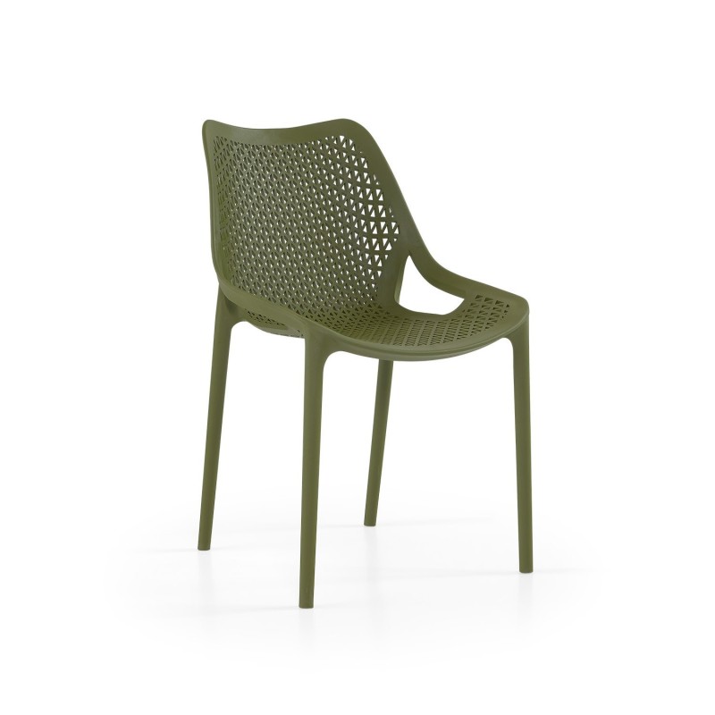 Silla BILL, apilable,  polipropileno blanco*