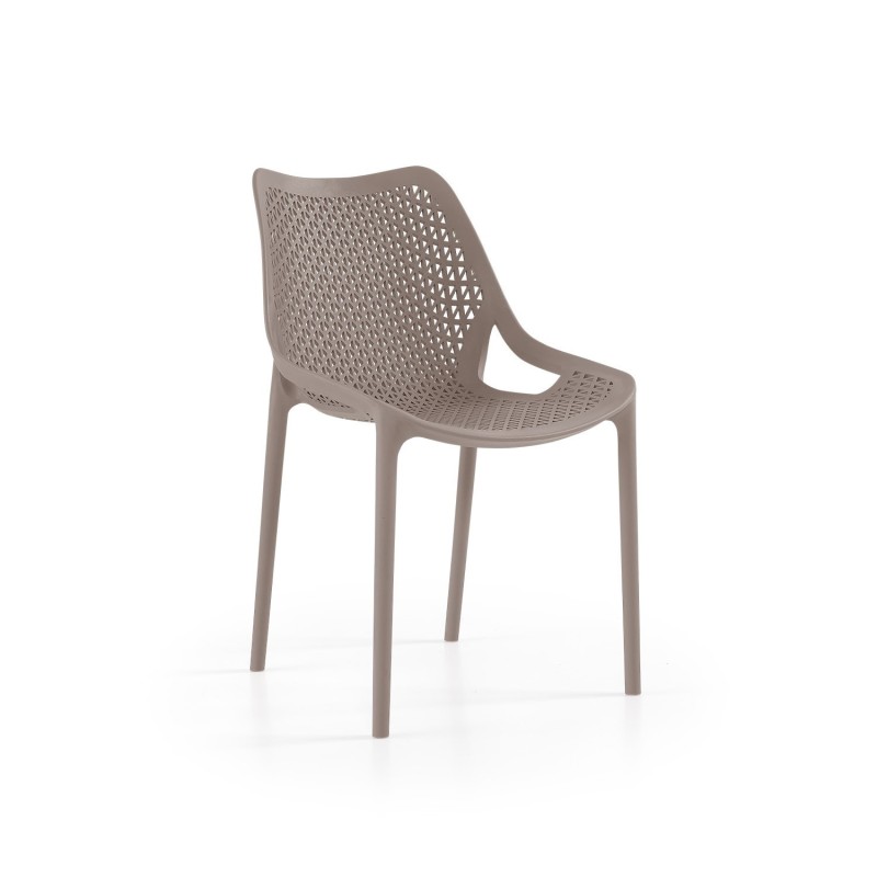 Silla BILL, apilable,  polipropileno blanco*