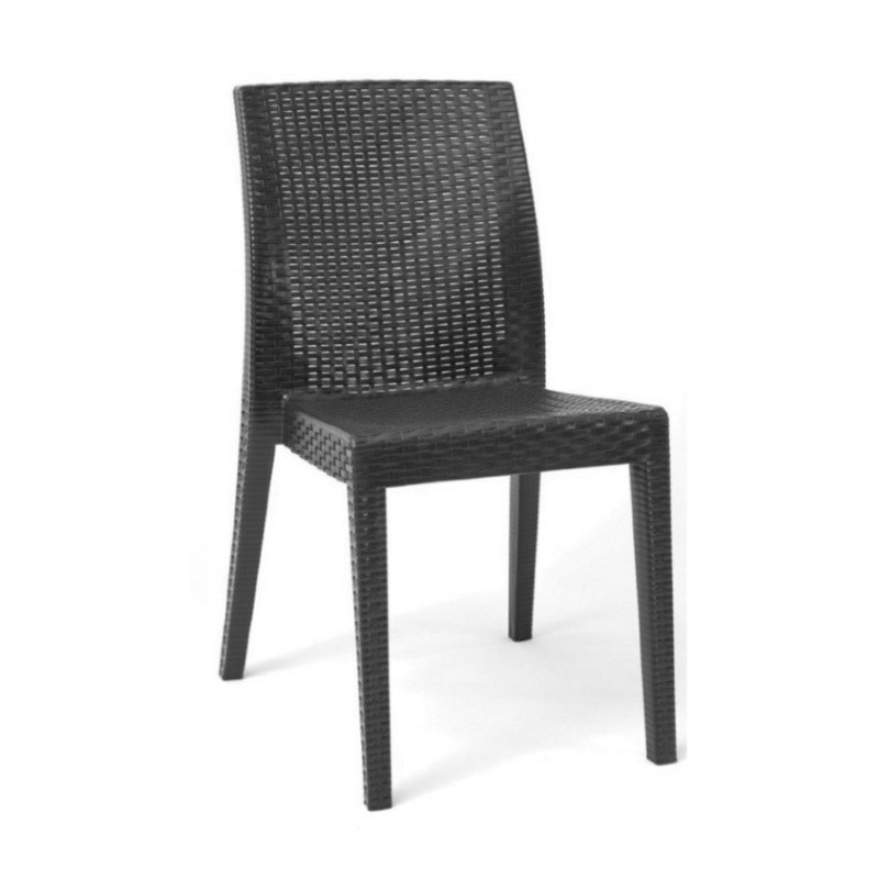 Silla GLADY, apilable, polipropileno antracita