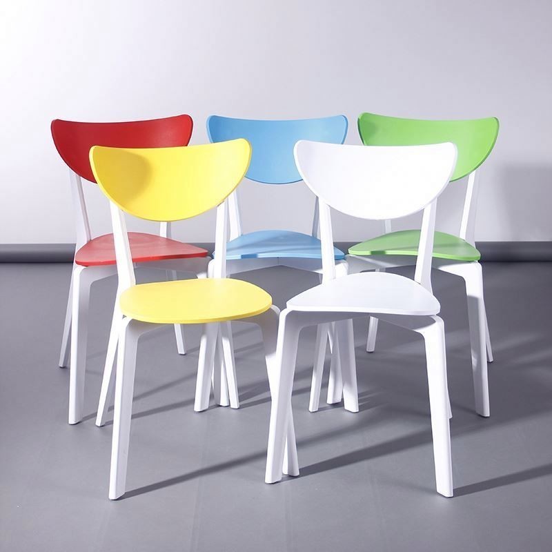 Silla LINA, apilable, polipropileno blanco y azul
