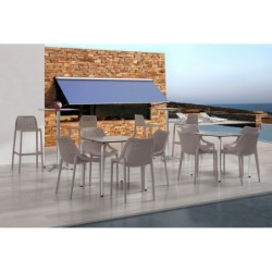 Taburete BILL, apilable, polipropileno blanco 2