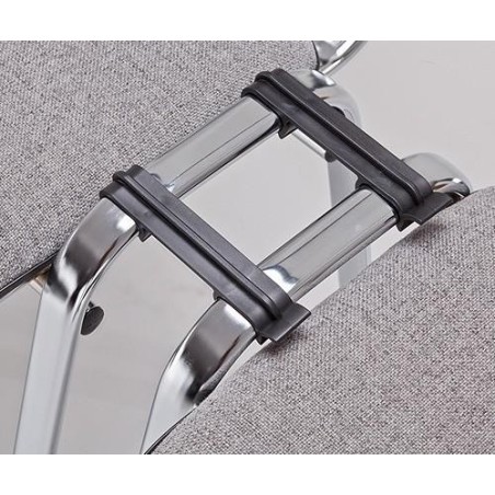 Silla NIZA NEW AM, chasis cromado, tejido A1, color negro*