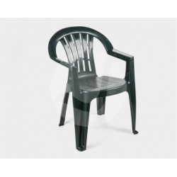 Sillón CANARIAS, monoblock, apilable, verde