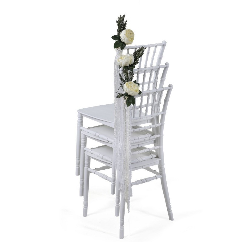 Silla CHIAVARI NEW, apilable, polipropileno blanco