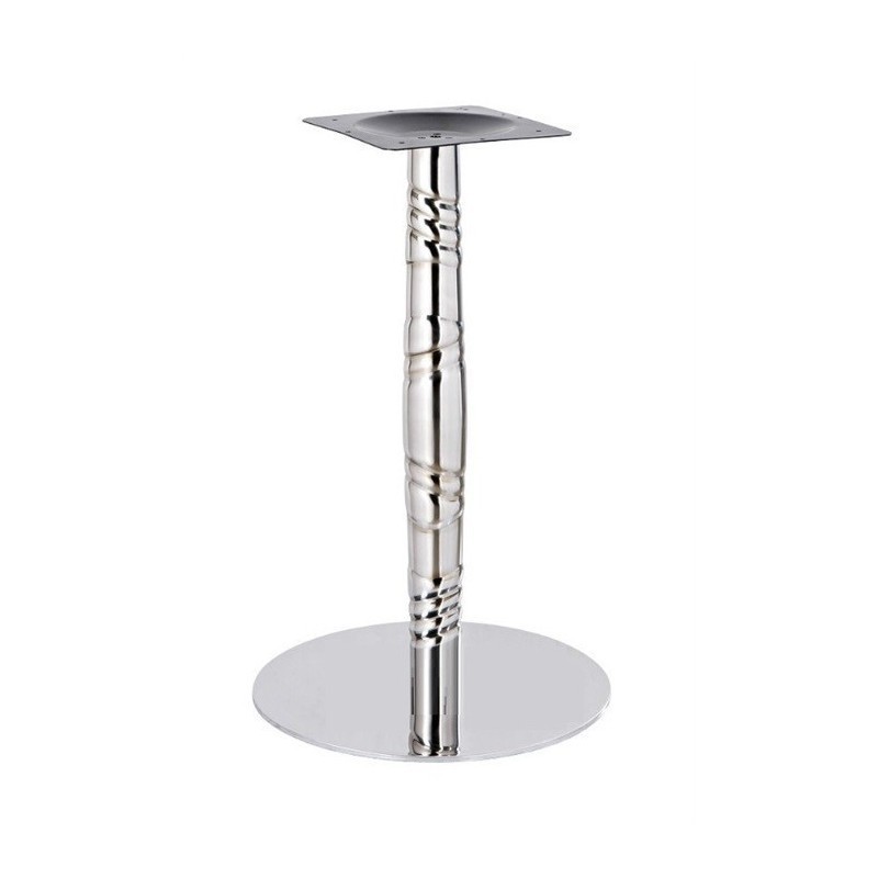 Mesa LUXOR, acero inox., tapa de 70 cms. Color a elegir.