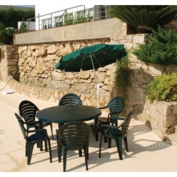 Sillón FARO, monoblock, apilable, verde 2