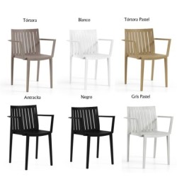 Sillón CHOPIN, apilable,  polipropileno blanco* 2
