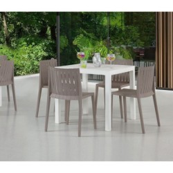 Silla CHOPIN, apilable,  polipropileno blanco 2