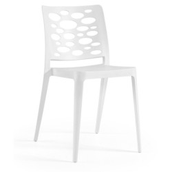 Silla VENECIA, apilable,  polipropileno blanco*