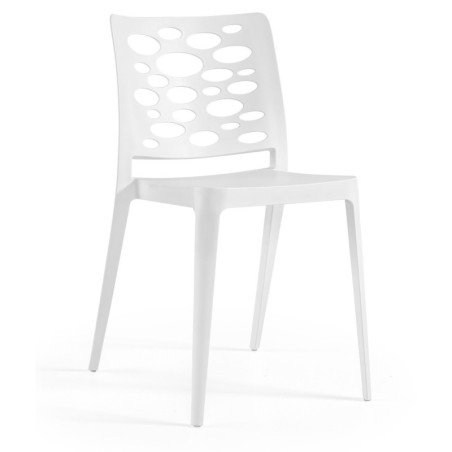 Silla VENECIA, apilable,  polipropileno blanco*