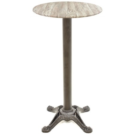 Mesa alta RODANO, negra, base 110 cms y tapa de 70 cms. Color a elegir.