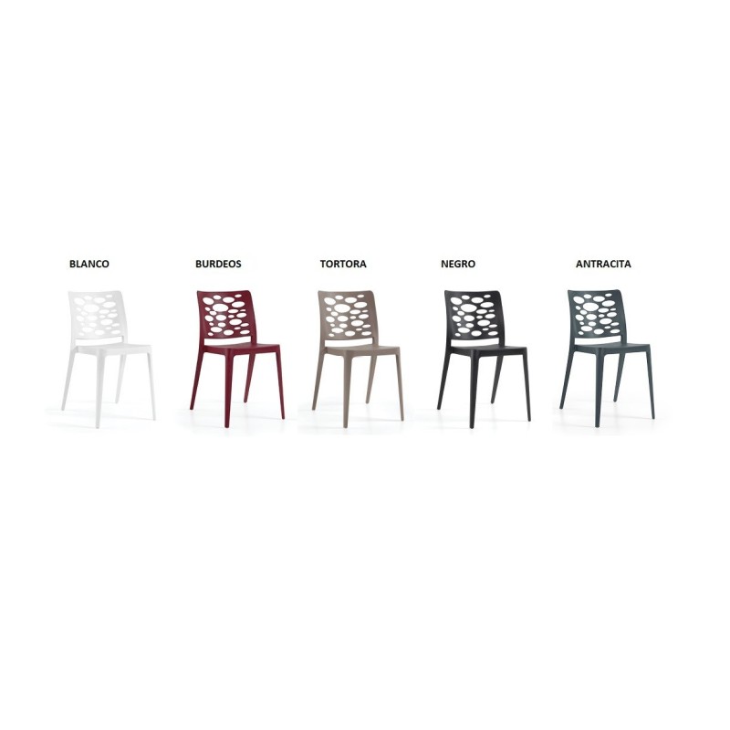 Silla VENECIA, apilable,  polipropileno blanco*