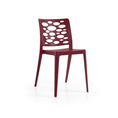 Silla VENECIA, apilable,  polipropileno blanco*