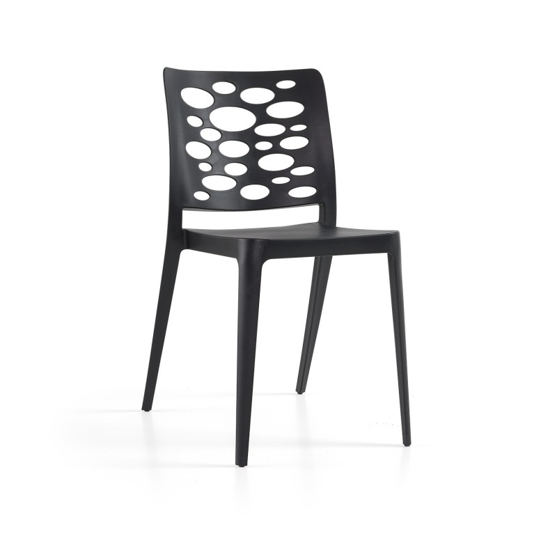Silla VENECIA, apilable,  polipropileno blanco*