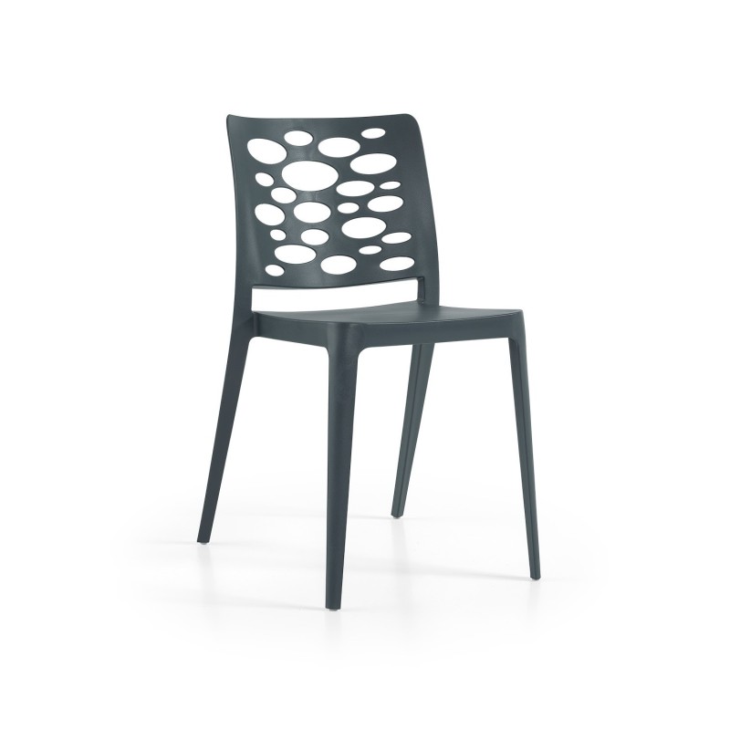 Silla VENECIA, apilable,  polipropileno blanco*