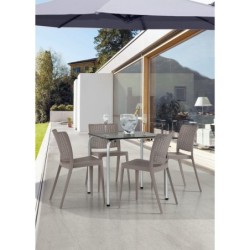 Silla JOHN, apilable,  polipropileno blanco* 2