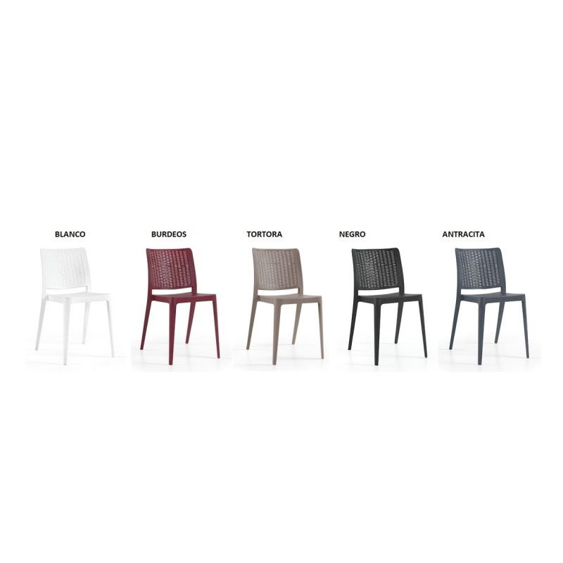 Silla JOHN, apilable,  polipropileno blanco*