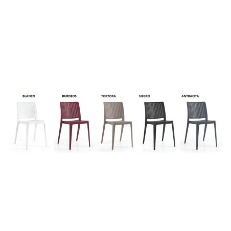 Silla JOHN, apilable,  polipropileno blanco*