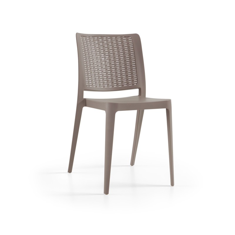 Silla JOHN, apilable,  polipropileno blanco*