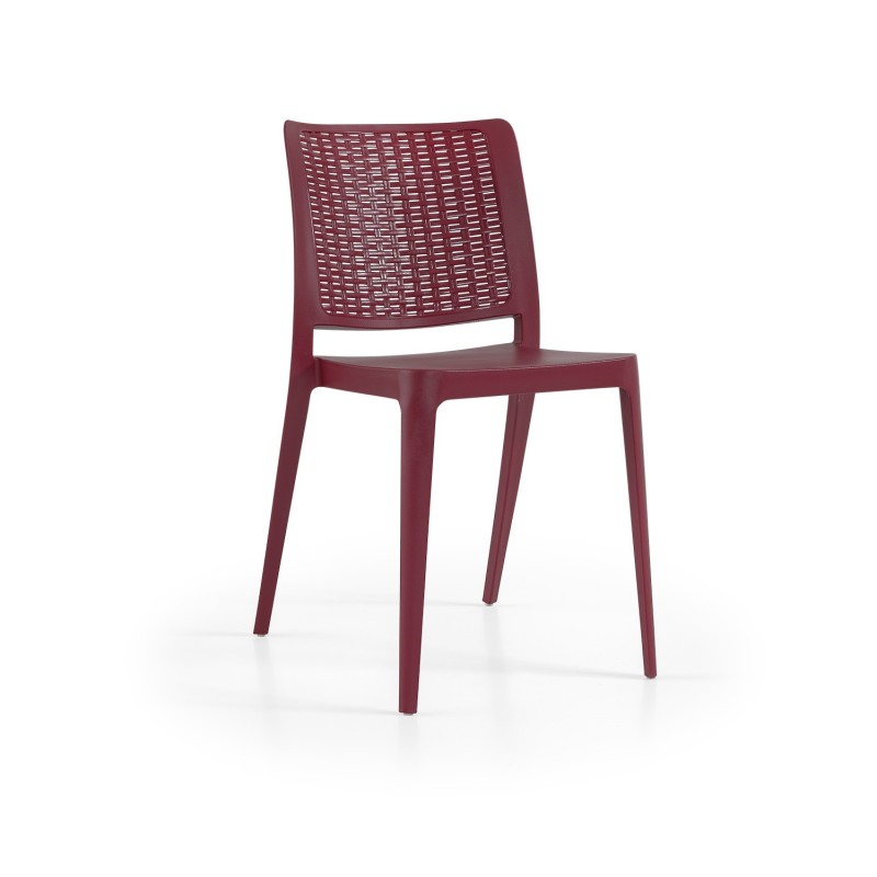 Silla JOHN, apilable,  polipropileno blanco*