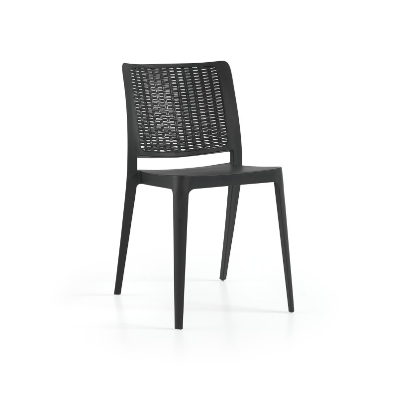 Silla JOHN, apilable,  polipropileno blanco*