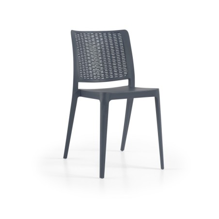 Silla JOHN, apilable,  polipropileno blanco*