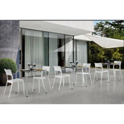 Silla VANESA, apilable,  polipropileno blanco* 2