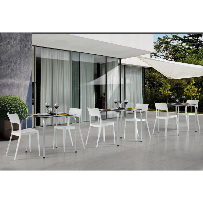 Silla VANESA, apilable,  polipropileno blanco*
