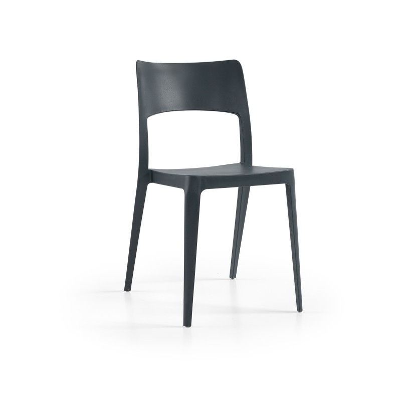 Silla VANESA, apilable,  polipropileno blanco*