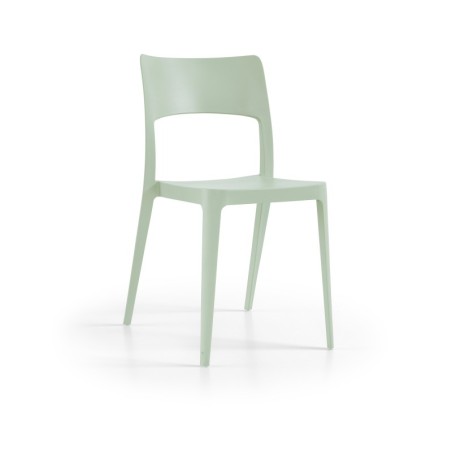 Silla VANESA, apilable,  polipropileno blanco*