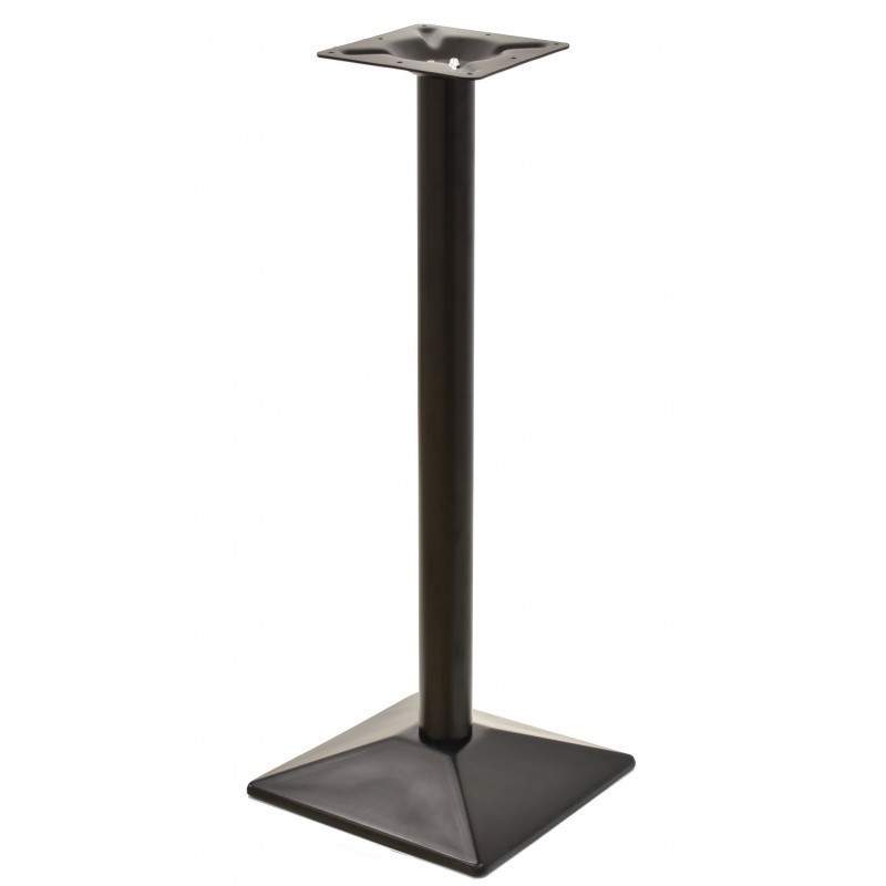 Mesa SOHO, alta, negra, base de 110 cms y tapa de 60x60 cms. Color a elegir.