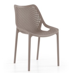 Silla BILL, apilable,  polipropileno tórtora