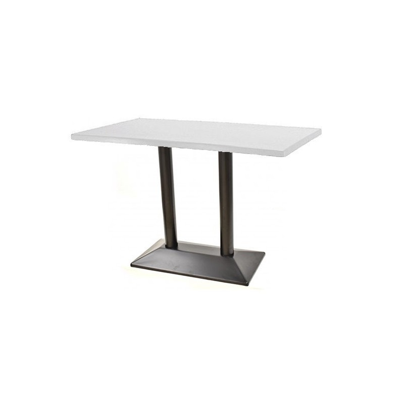 Mesa SOHO, negra, base rectangular y tapa de 120x80 cms. Color a elegir.