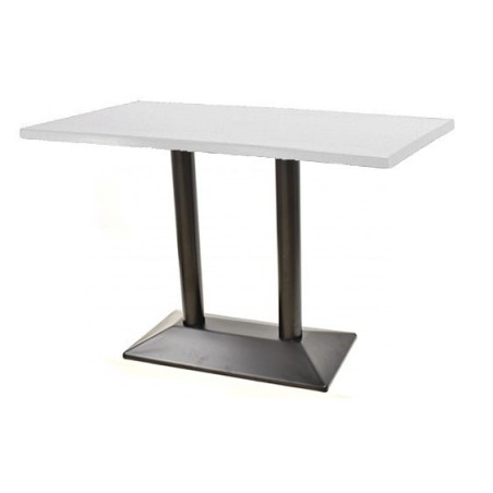 Mesa SOHO, negra, base rectangular y tapa de 120x80 cms. Color a elegir.