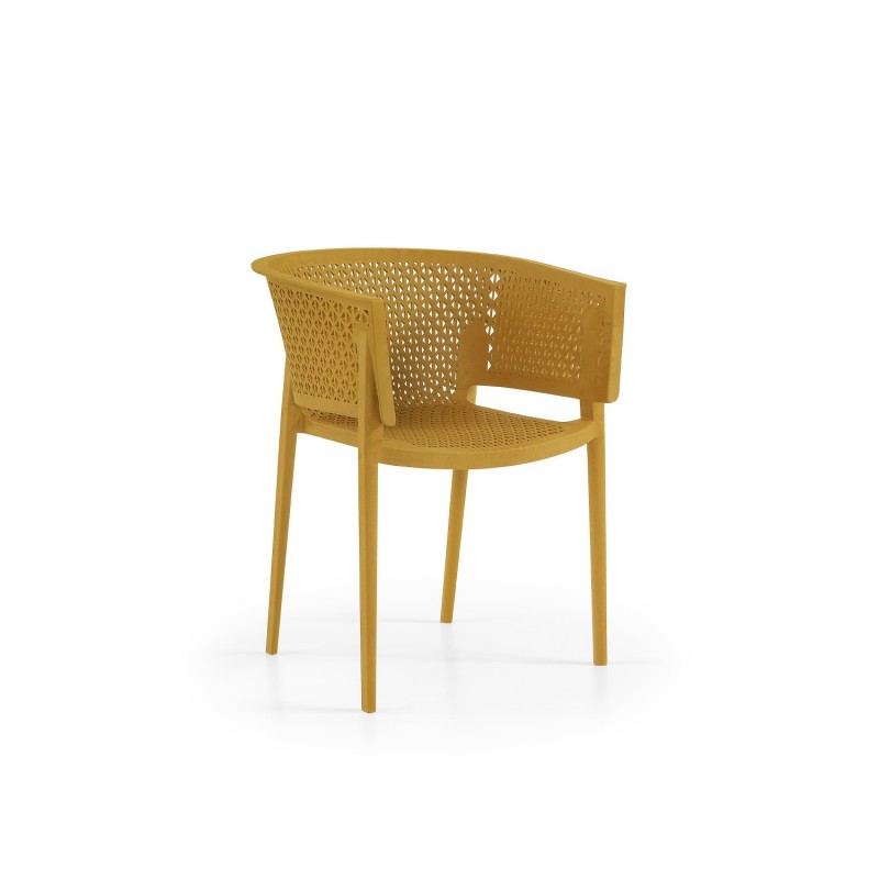 Sillón BILL, apilable,  polipropileno tórtora